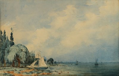 Coastal Landscape (San Isidro) by Prilidiano Pueyrredon